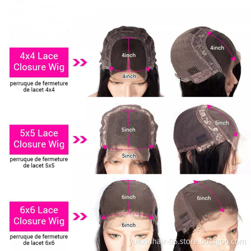 180% Body Wave Lace Closure Wig  Human Hair for Black Women Pre Plucked With Baby Hair Brazilian Transparent Lace Frontal Wig